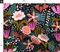 Whimsical Floral Modern Botanical Fairy Garden Flowers Maximalist Pink Blue Dots Contemporary Custom Printed Fabric by Spoonflower Various Fabrics by the Yard or Fat Quarter
